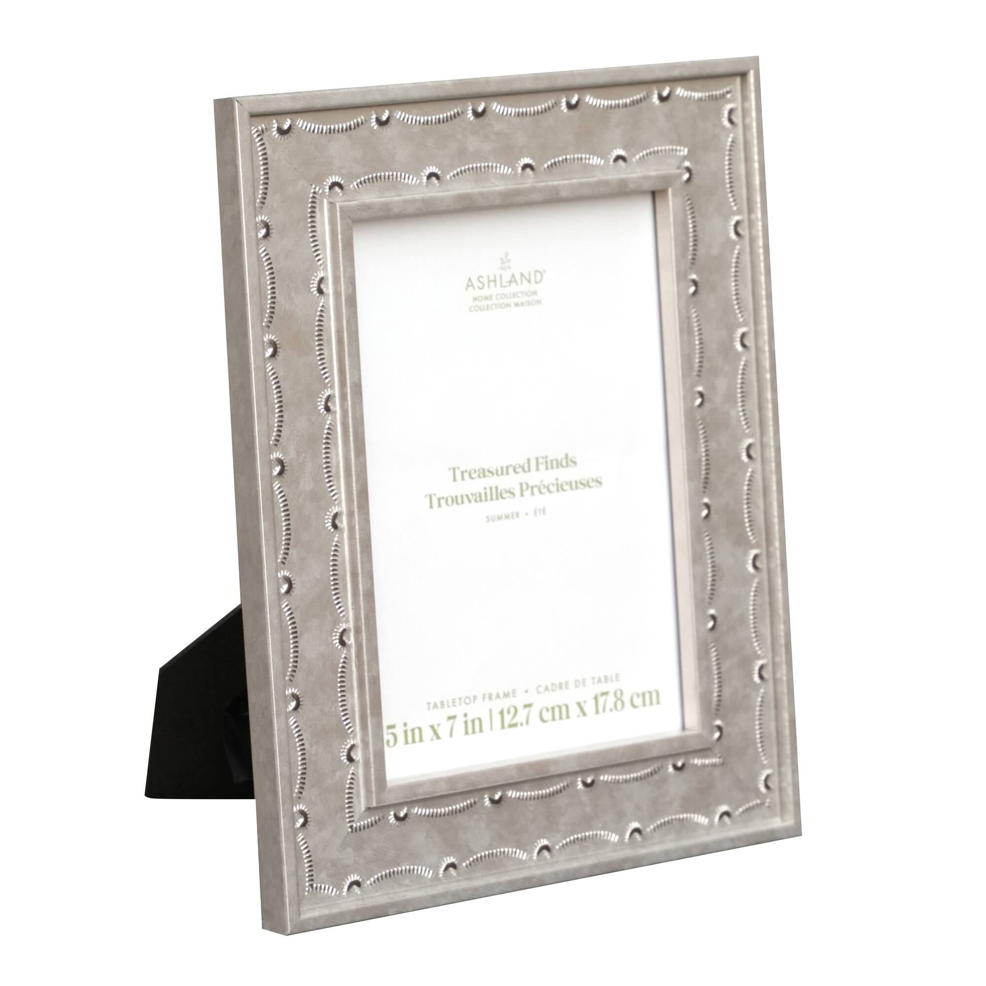 5" x 7" Silver Stamped Tabletop Frame, Treasured Finds by Ashland®